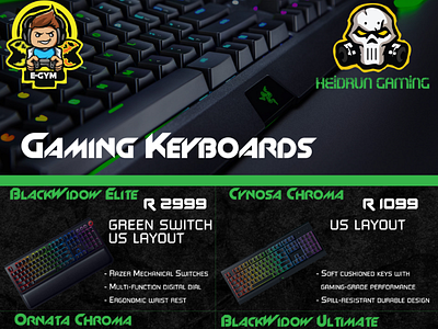 Gaming Keyboard Catalog Design