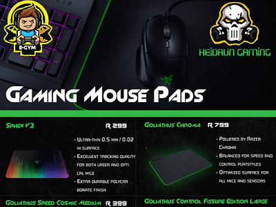 Gaming Mouse Pads Catalog Design