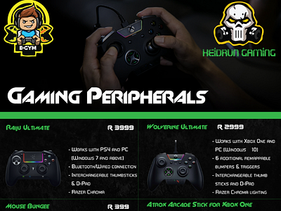 Gaming Peripherals Catalog Design