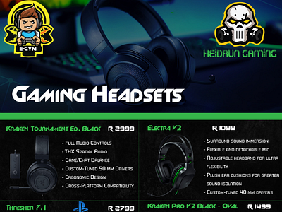 Gaming Headset Catalog Design