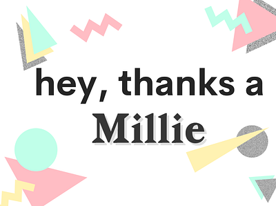 Thanks a Millie charity design gift card gifting sketch thank you thanks