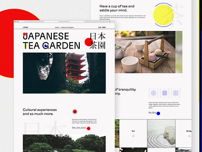 Japanese Tea Garden branding design japanese typography web