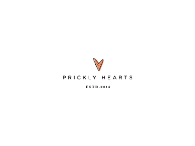 Prickly Hearts Logo branding design heart logo