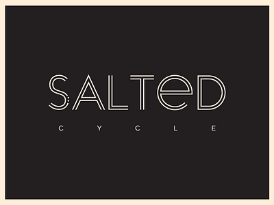 Salted brand branding cycling double line salt spin