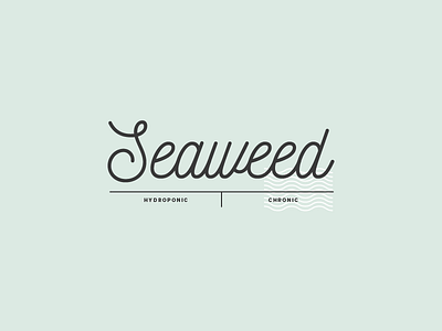 Seaweed branding cannabis logo seaweed