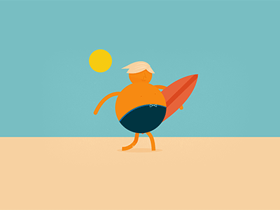Beach Boy animated animation beach gif motion playa.design