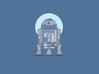 R2-D2 design flat gif icon movie png r2 d2 starwars