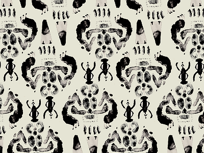Scorpion abstract fashion pattern scorpion textile watercolor