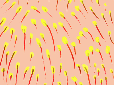 Hairy Fire abstract brush strokes candle color fashion fire ink pattern pattern play shapes textile texture