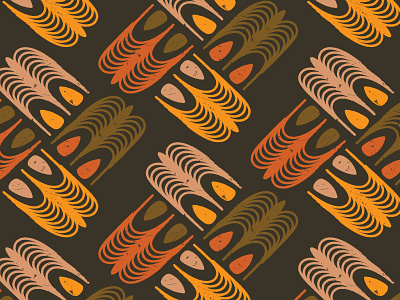 Autumn Dreams abstract autumn color fall fashion mid century pattern design pattern play shapes textile vector