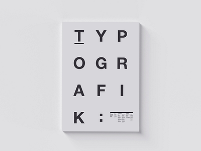 001 / Typografik Magazine Cover