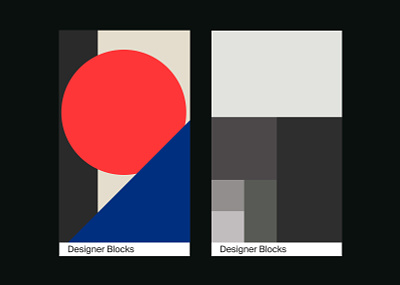 Designer Blocks - Cards clean design graphic graphic design grid layout minimal swiss type typography