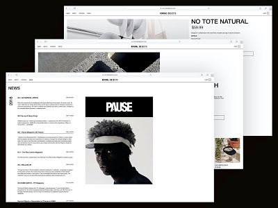 Site.002—Normal Objects article clean design editorial fashion graphic design grid helvetica layout minimal premium product swiss type typography ui vision web