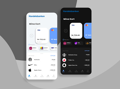 Handelsbanken | Bank concept app application branding clean design flat design ui uidesign uidesigner ux uxdesign