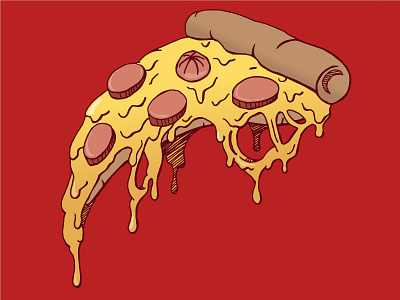 Hot Dog Pizza apparel cheesy hot dog illustration pizza