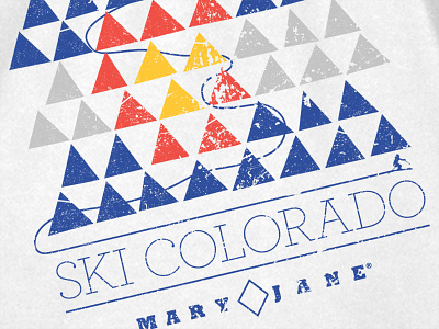 Big Sip colorado mary jane screenprint ski t shirt tourist