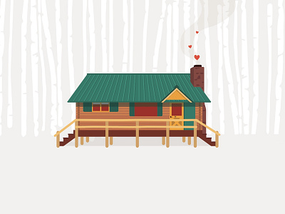 Family Cabin aspen aspens cabin colorado forest friends great outdoors illustration log cabin thank you weekend