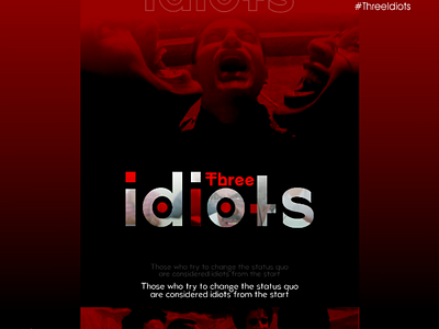 Three idiots poster corel draw. graphic design poster design