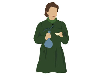 Marie Curie illustration