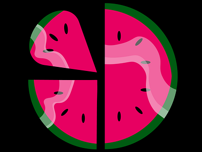watermelon colorful design fruit fun green illustration illustrator pink seeds simple summer vector watermelon