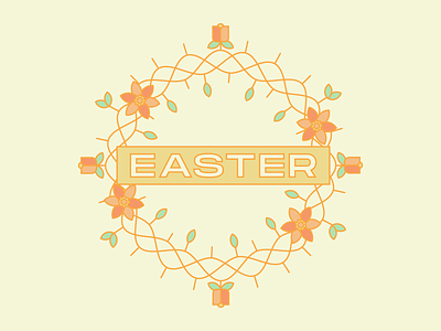 sermon graphic: easter 2022 (unused) branding christian church church graphics colorful crown crown of thorns design easter good friday illustration illustrator pastel simple thorns