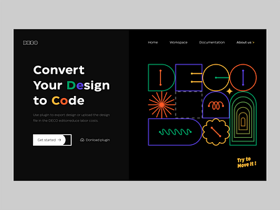 DECO's web branding logo ui web