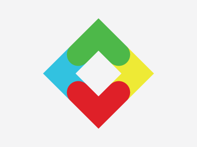 We Got The Kids branding heart identity logo square