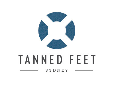 Tanned Feet Sydney Vertical australia beach branding circle identity logo sea