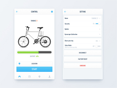 Bike Control & Setting by Minus Lab on Dribbble