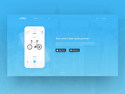 uma app website page app bike cycle ui ux website