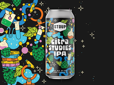 Stoup Citra Studies IPA beer design beer label packaging seattle beer