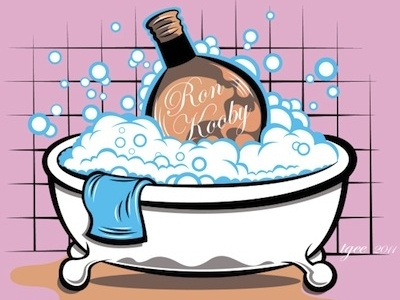 Cognac Bubble Bath illustration