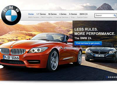 BMW Landing Page bmw cars clean landing page modern photography simple ui uiux web design website