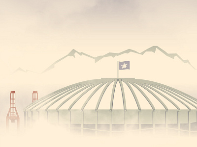 The Kingdome dkng dome fog illustration kingdome mariners seattle sports stadium washington