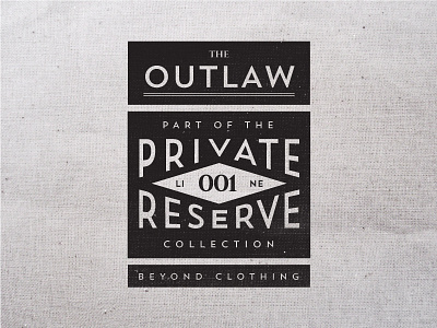 Private Reserve block bold canvas clothing prohibition retro tag texture type typography vintage whiskey
