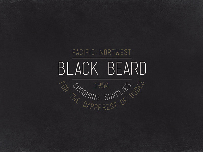 Black Beard Grooming Supplies beard dapper logo logotype lost type mensch pacific northwest typography vintage