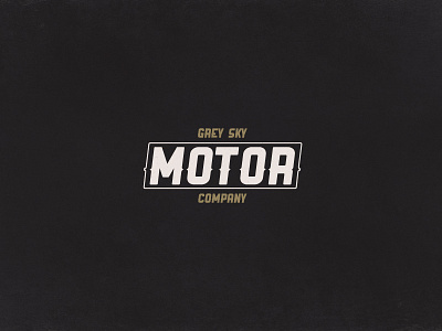 Grey Sky Motor Company grunge motorcycle rock n roll type block typography vintage