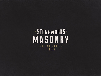 Stoneworks Masonry americana logo logotype lost type type block typography vintage
