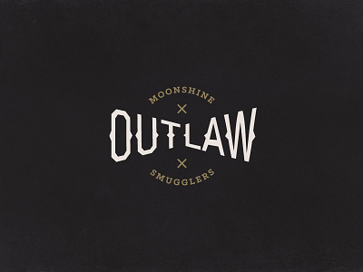 Outlaw Moonshine Smugglers alcohol bandit logo logotype motorcycle rebel simplistic typography vintage western