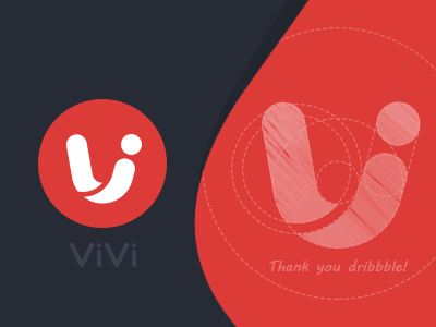 vivi logo artwork logo red vi