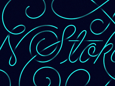 Broke N' Stoked flourish gradient grain lettering mono mono line shadow swoosh texture type typography