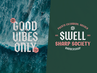 Swell Poster II barbershop beach mexico oaxaca surf