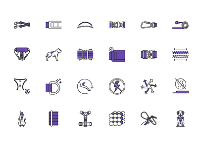 Dog products icons