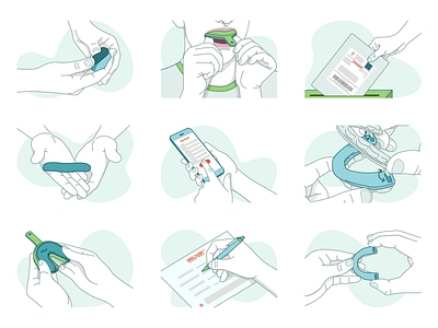 Illustrations for instructions adobe illustrator hands illustration instruction vector