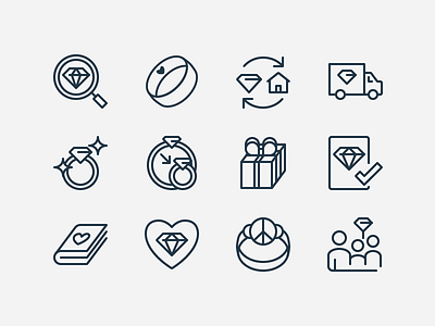 Simple value prop icons adobe contour gem icon illustrator vector