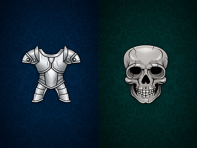 Armor and Skull adobe illustrator armor icon skull vector