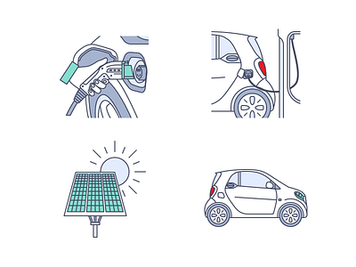 Electric car Icons