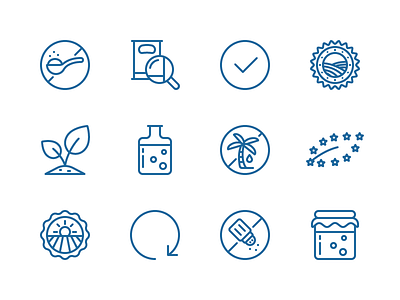 Icons for Coppola Foods adobe illustrator contour icon palm trees plants salt signup sugarskull vector