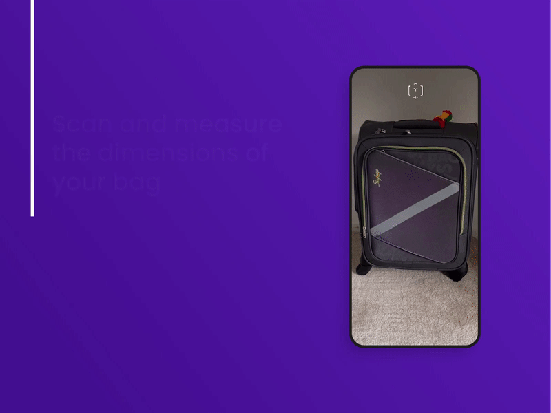 Flyma - Scan your bag ai app augmented reality design machine learning packing scan travel ui ux