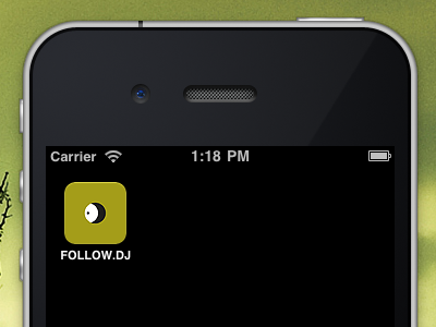 FOLLOW.DJ Icon Design icon minimal music